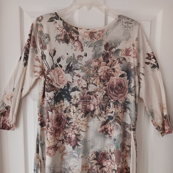 Vintage Cal Style Fairy Lace Beads Floral Dress SzM Whimsigoth Cottagecore Flowy - Picture 2 of 11